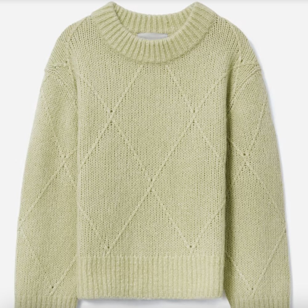 Everlane Diamond Stitch Cloud Crew Sweater